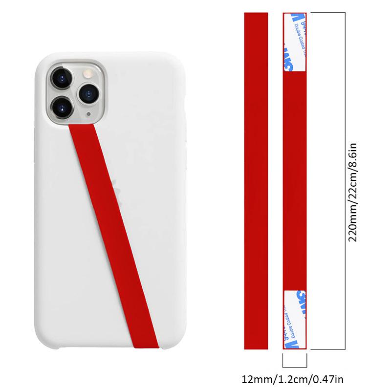 

Современный силиконовый чехол-ремешок для мобильного телефона через плечо с браслетом, защищающим от падения, и эластичной веревкой красный