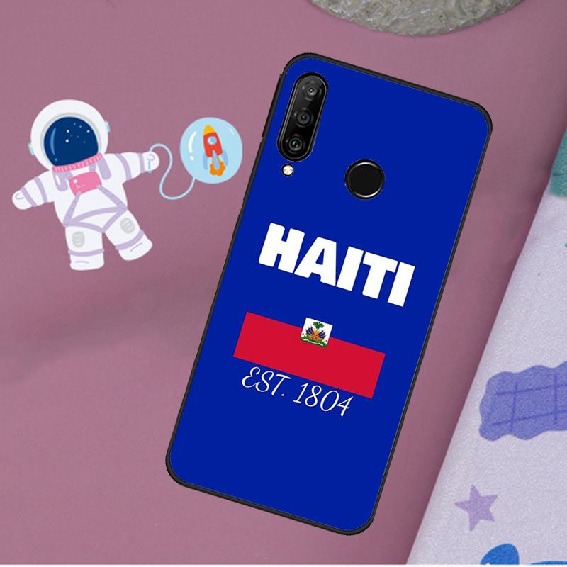 Vintage Haiti Haitian Flag For Huawei Nova Y72 Y73 Y60 Y70 Y90 Y61 Y91 7i 8i 11i 12i 12s 9 10 SE P20 P30 P40 Lite Case