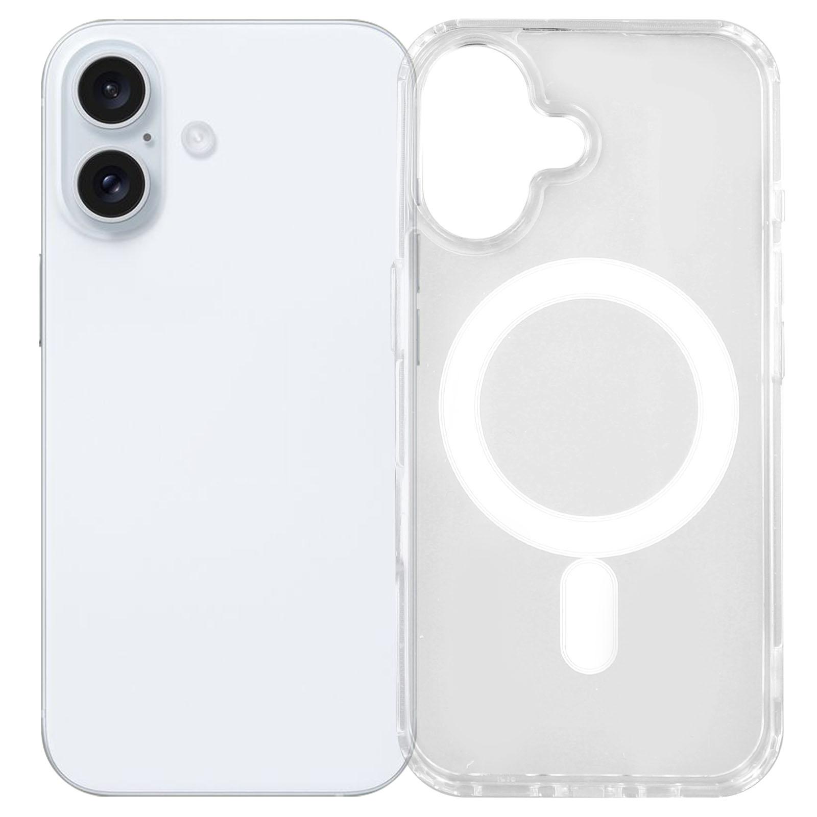 

Чехол для iPhone 16, совместимый с MagSafe, прозрачный чехол для телефона из ТПУ + акрила A