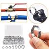 Practical Sturdy Stainless Steel Hose Clamp Set 100Pieces Assorted Size Accessory for Secure Piping Connection