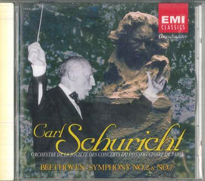 CD CARL SCHURICHT, BEETHOVEN, PARIS CO - Beethoven: Symphony No. 2, No. 7 TOCE3500 EMI CLASSICS 1999 Japan Classical Used