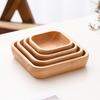 Japanese Style Solid Wood Square Salad Bowl - Simple Wooden Tableware Dish