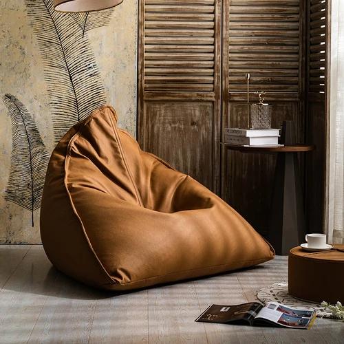 Japanese Lazy Sofa Tatami Bean Bag Balcony Lying Light Luxury Leather Children's Reading Single Chair