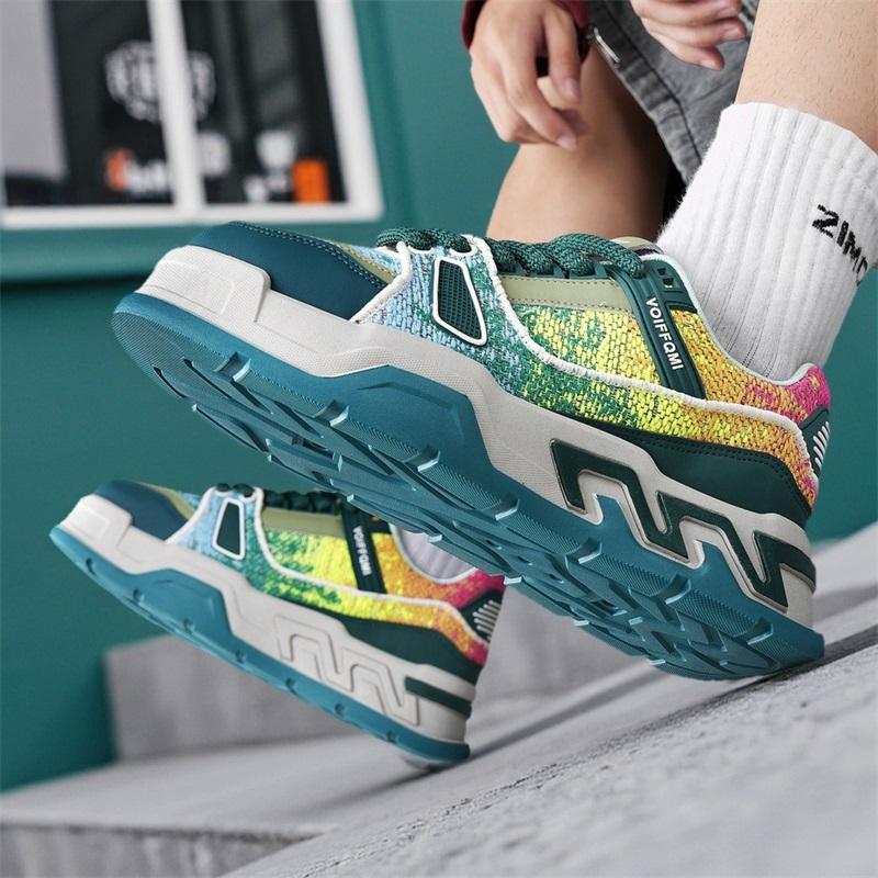 Autumn men's shoes niche design sense casual Internet celebrity weaving panel shoes soft sole versatile thick sole heightening sports tide shoes