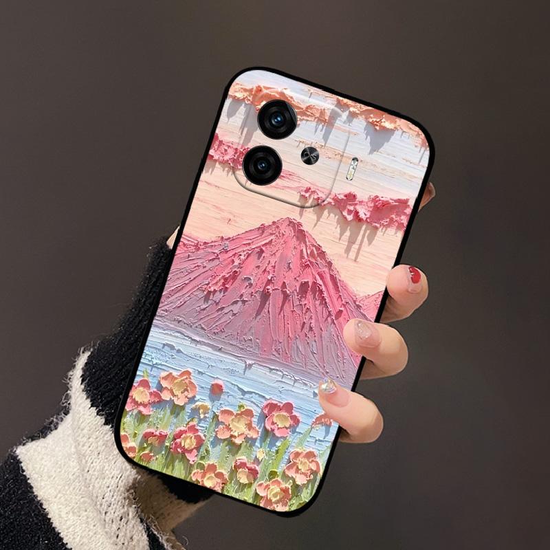 Für Vivo IQOO Z9 Turbo Rückabdeckung Mode Schwarz Weiches TPU Silikon Handyhülle Für IQOO Z9 Turbo 5G Handy Schutzhülle Fundas