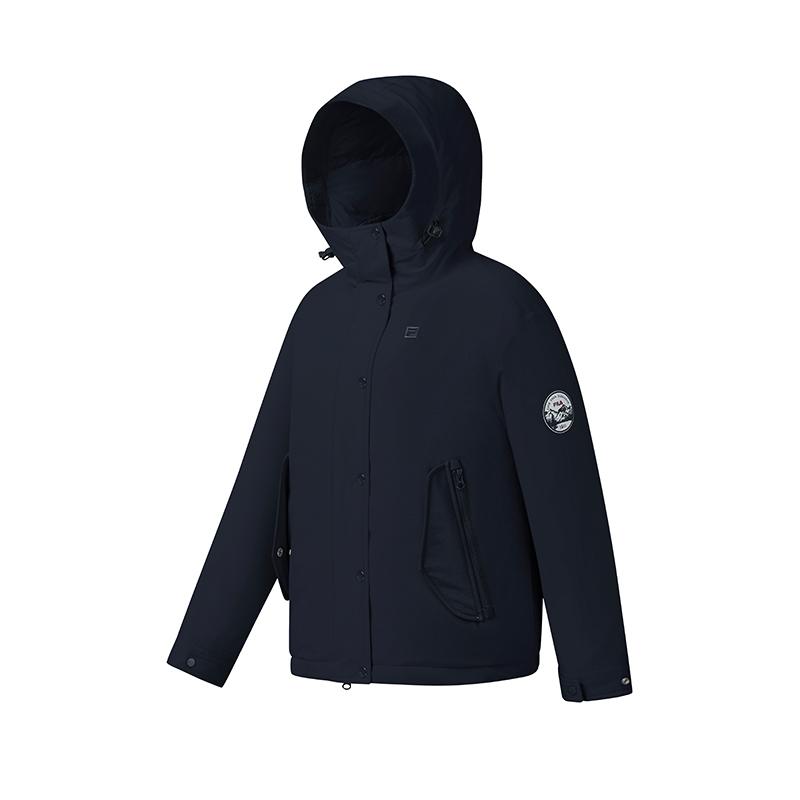 

Fila Фитнес Мода Простой Повседневный Спорт Универсальный Удобный Свободный Теплый Пуховик с Капюшоном Женская верхняя одежда A51W541902FNV 3XL