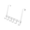 6-Hook Towel Rack Behind Door For Bathrooms And Dormitories - No Drilling Required For Installation
