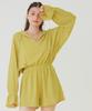 Ärmelloser lockerer Jumpsuit/Rash Guard DFXM0560 für Damen, Limette, Größe L