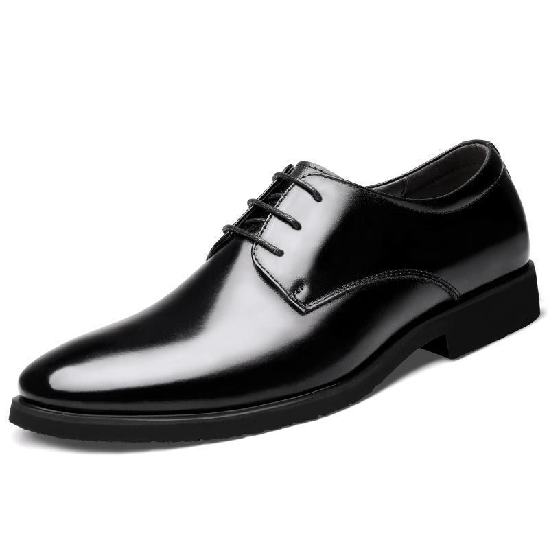 Men's Leather Shoes Korean Casual Spring New British Business Black Wedding Shoes Youth Men's Leather Shoes