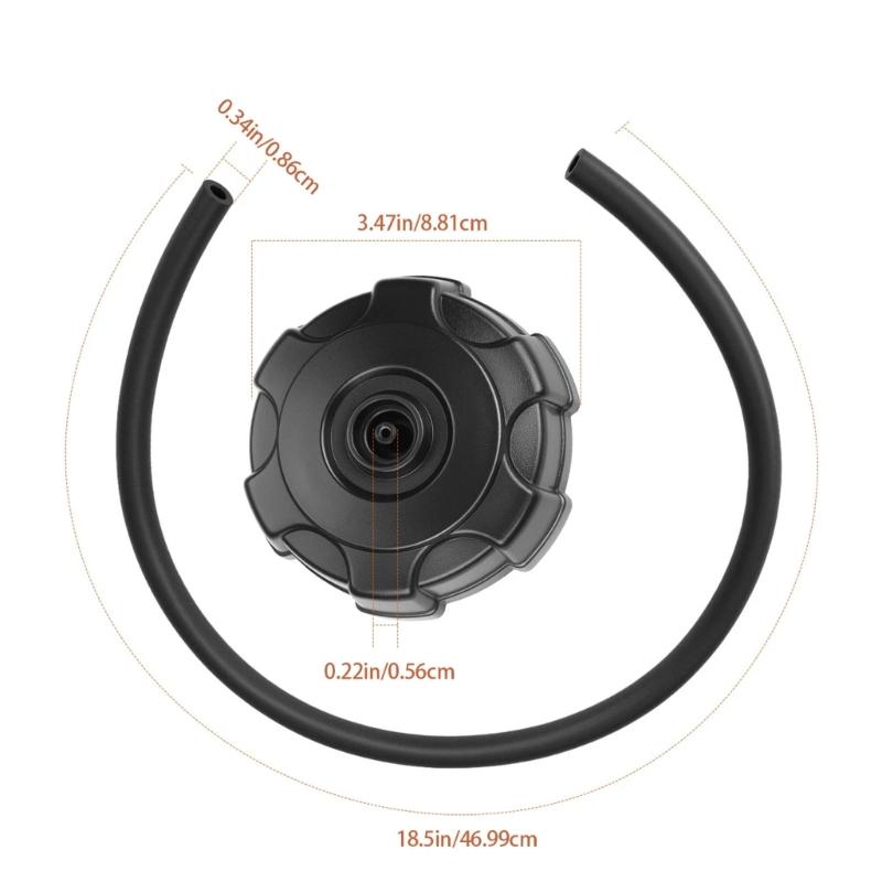 Fuel Cap with Tube Designed for ATVs Providing Enhancing Sealing and Evaporation Reduction in Various Off Roading Conditions