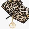 Ganni Leopard Print Logo Bow Flap Card Wallet B3010075