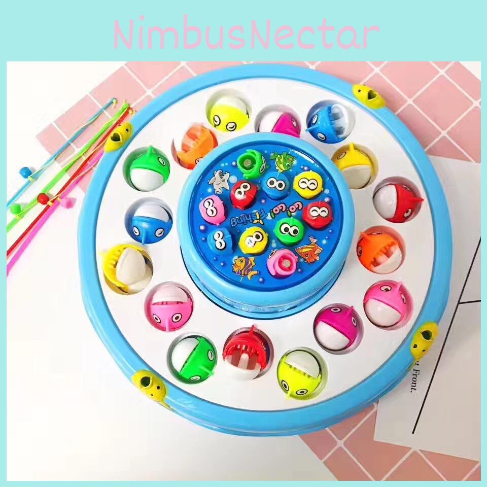 Magnetisk fiskeleke for barn med musikk og batteridrevet pedagogisk leke for tidlig læring