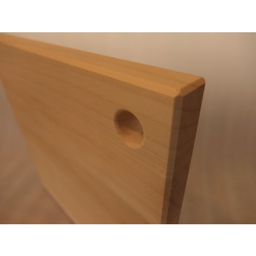 Katajiya Wooden Cutting Board, Ginkgo, Natural Solid Wood, Square, Small Size [250 x 250mm, Thickness 25mm] - Re-sharpening Service Available