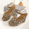 Mode 2024 Nouvelles Chaussures pour Femmes Chaussures de Mode Pantoufles Décontractées Été Imprimé Vintage Pantoufles à Bout Ouvert Légères et Confortables