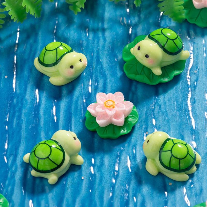 1Pcs Cartoon Cute Little Turtle Mini Doll Micro Landscape Ornament Dollhouse Home Garden Craft Decoration Diy Garden Accessories