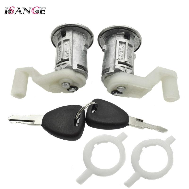 Door Lock Cylinder 2 Key Left Right LH RH For Renault Clio 1998 1999 2000 2001 2002 2003 2004 2005 & Megane Scenic Master Thalia