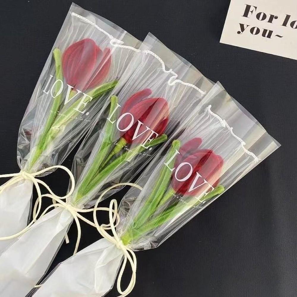 Tulip Twisting Rod Handmade Friendship Sweet Flower Bouquet Teachers' Day Graduation Gifts Artificial Tulip Flower
