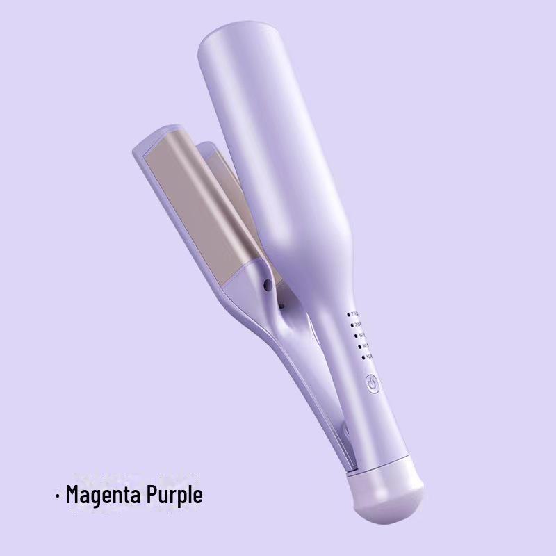 

32-мм французская плойка для глубоких V-образных волн - Бережная к волосам, стили Яичный рулет и Водная рябь EU Standard фиолетовый