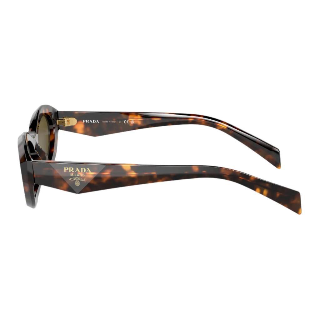 Prada Letter Decorated Irregular Shape Sunglasses Women Sunglasses Brown SPR26ZE14LFE09ZC055