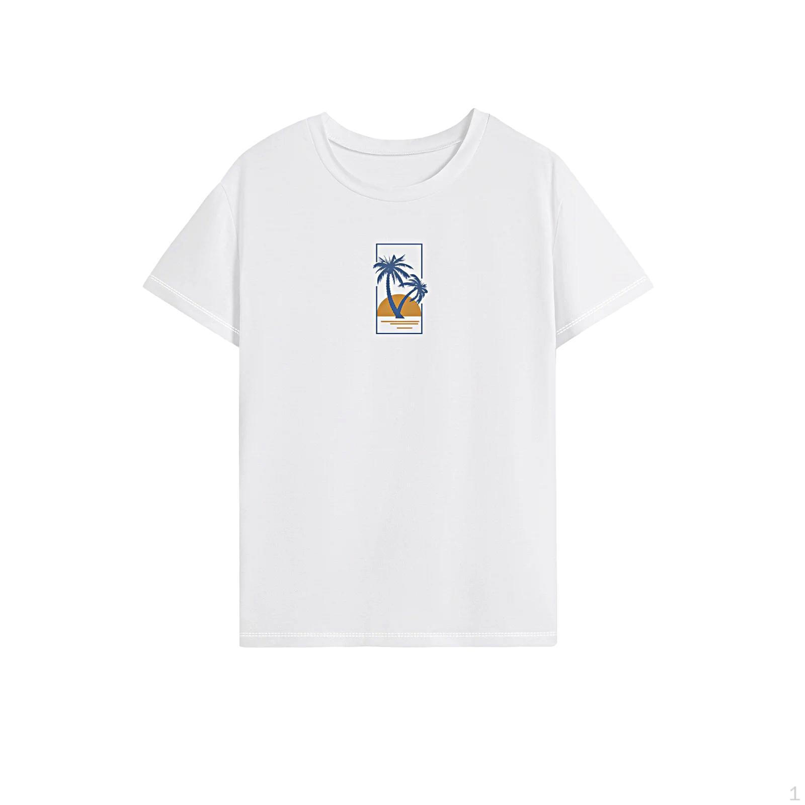 

Футболка для женщин, летняя одежда, базовая футболка с круглым вырезом для поездок на работу