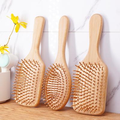 Phyllostachys Pubescens Air Cushion Hřeben Big Board Bambus Hřeben Masáž Antistatický Air Bag Hřeben Péče o rovné vlasy Hřeben