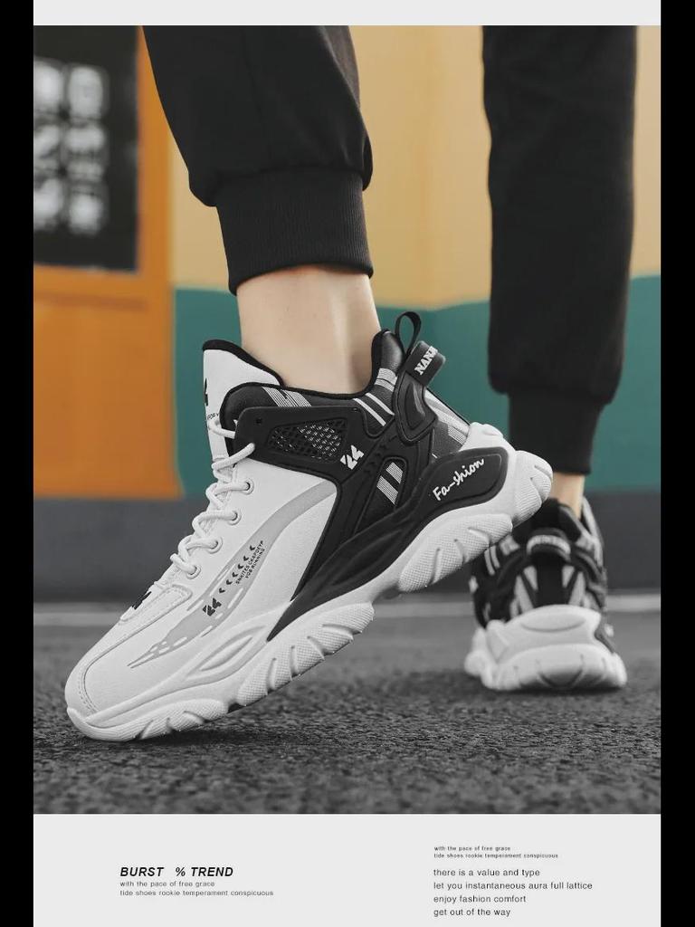 Men's High-Top Leather Sports Shoes for Autumn/Winter - New Fashion Casual Design