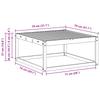 Outdoor Footstool Solid Acacia Wood White 79 x 79 x 37 cm