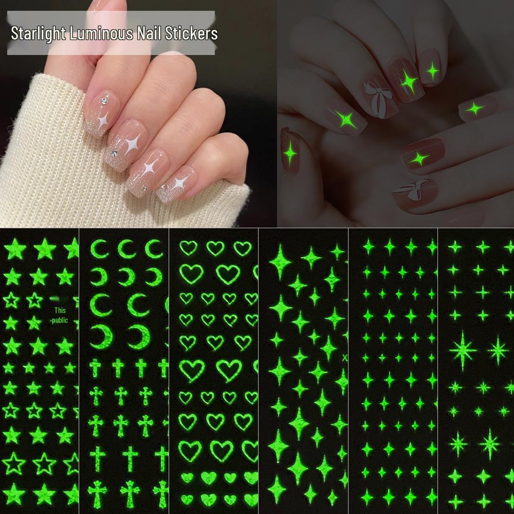 3D Luminous Jelly Nail Stickers for Kids - 5D Embossed Nail Art