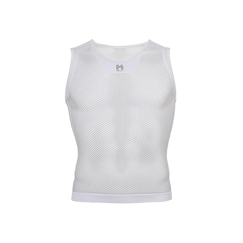 

[Millet] underwear Drynamic mesh sleeveless crew MIV01248 men s Light gray (NEW) LOGO) XXL