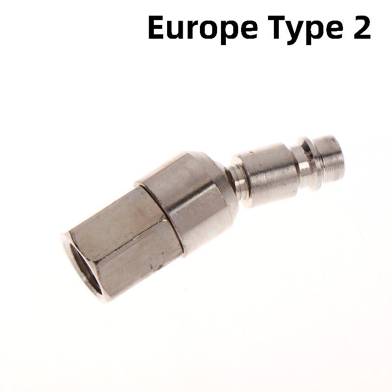 1Pcs Europe/C-Japan/Us Type Connect With Bsp 1/4" Thread Swivel Air Tool Fittings 360° Rotatable Air Hose Spray Gun Quick Plug