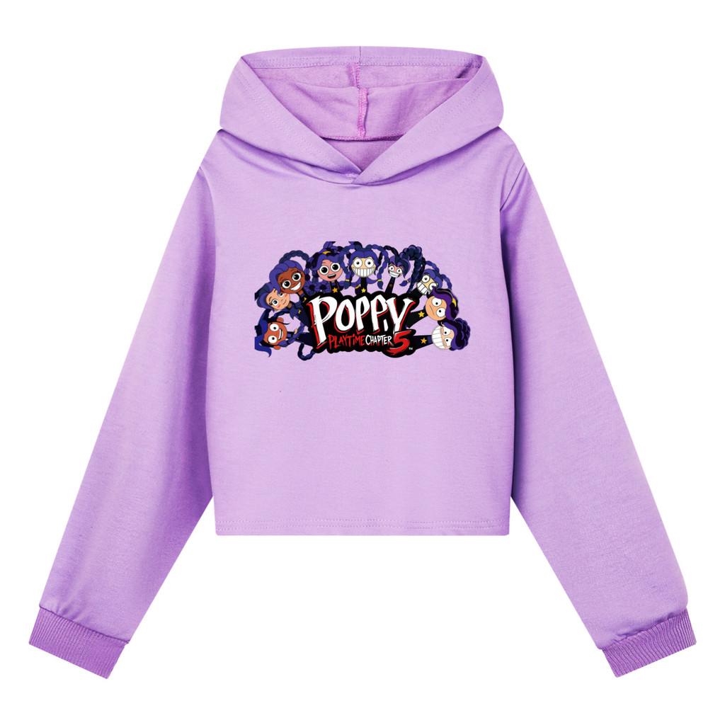 5633 Kids Girls Lily Lovebraids Printed Hooded Outerwear Outdoor Long Sleeves Hoodies 110cm фиолетовый