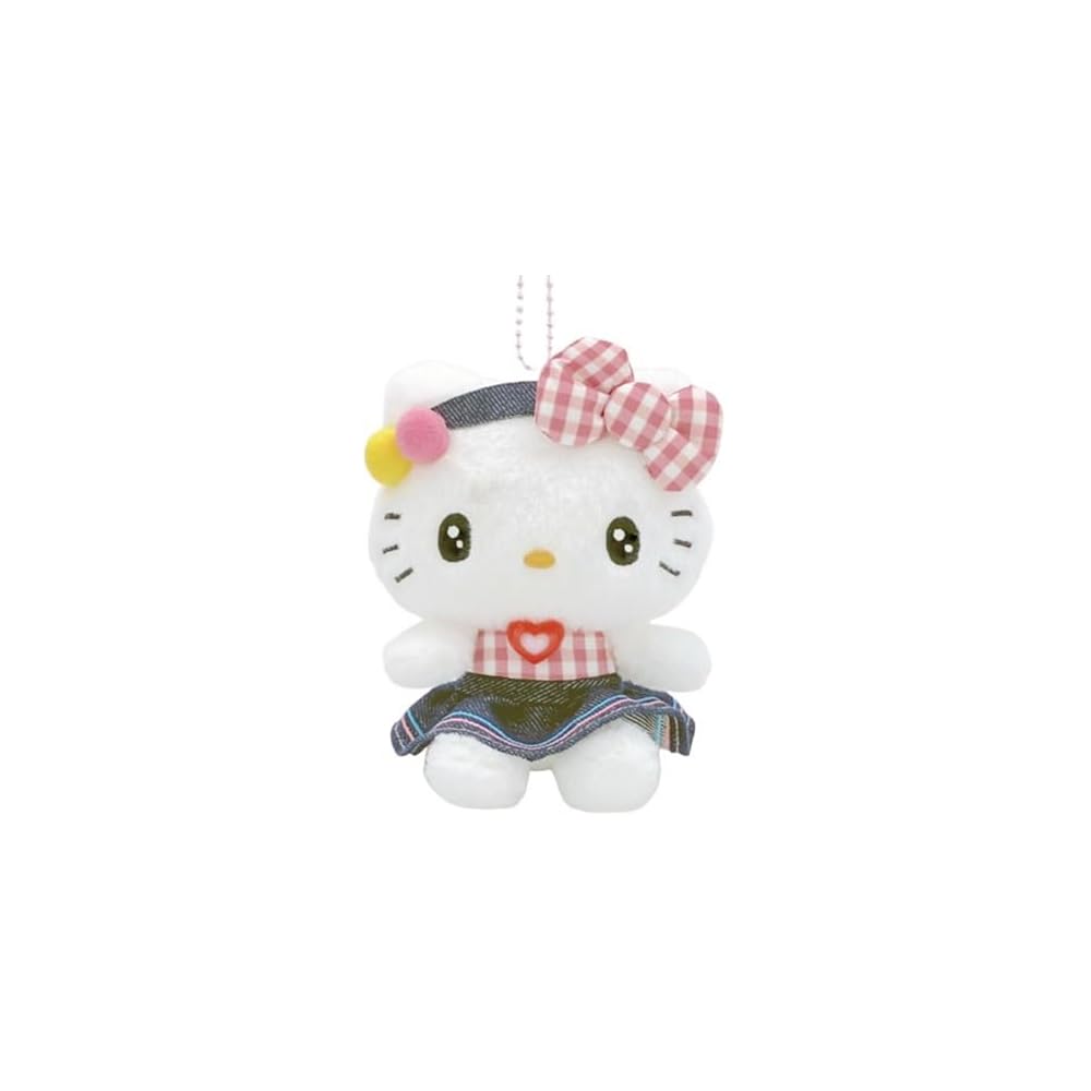 

Nakajima Corporation Hello Kitty Gingham Denim Mascot Plush Toy 210869-25