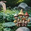 Acrylic Garden Floor Plug Cartoon Creative Mushroom Statue Sculptures Multifunctional Waterproof Mushroom Figurine