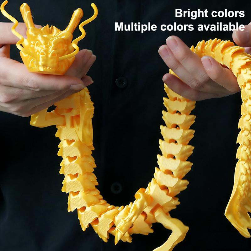 3D Printed Conjoined Dragon Ornaments, Movable Cartoon, Creative Dragon Plants, Rockery, Fish Tank Landscaping