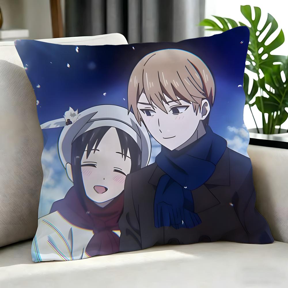 Anime Kaguya-Sama Love Is War Cushion Cover Cushion Cover Set 4Pcs 50X50 45X45 40X40 Pillowcase Decorative Sofa Home Decor