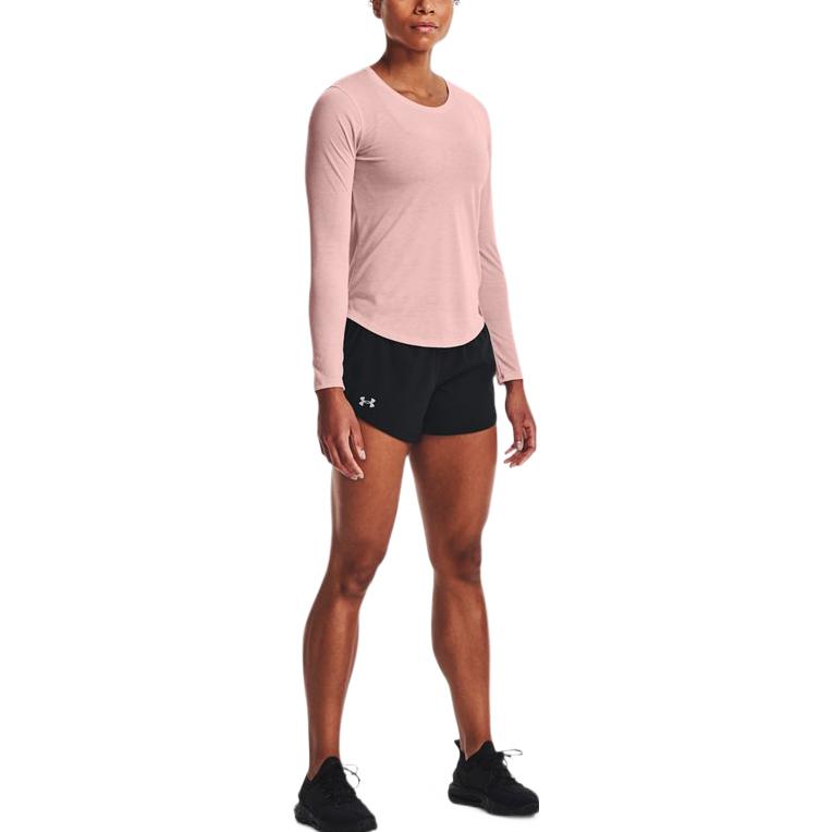 Under Armour Streaker Dry Comfortable Running Long Sleeve T-Shirt With Hollow Back Design Women Tops Pink 1370339-676