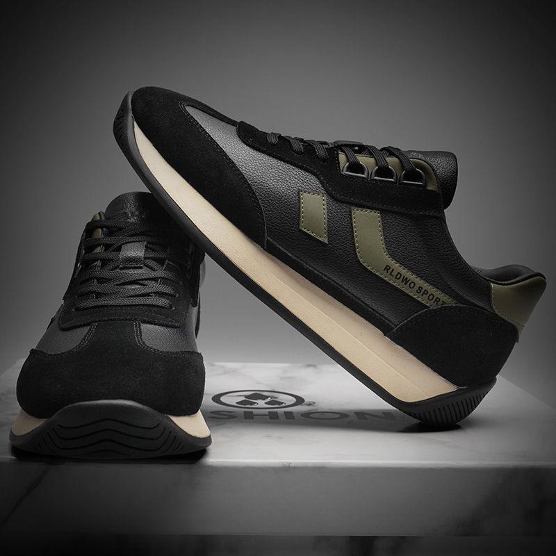 Frühlings Herren Forrest Gump Leder-Sneakers – Dicke Sohle, Rutschfest, Vielseitige Casual Dad-Schuhe.