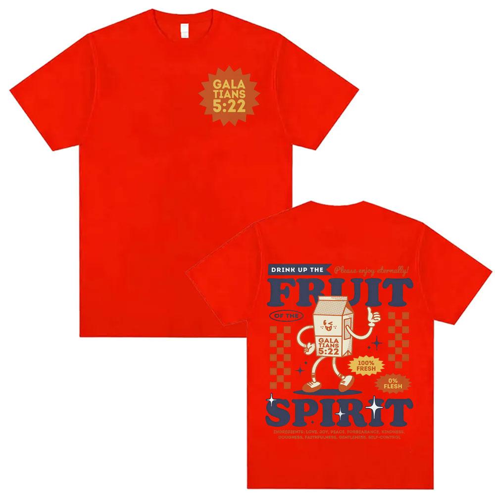 Retro Christian Fruit of The Spirit Jesus Tshirts Unisex Clothing Harajuku Aesthetic Bible T Shirt Unisex Summer Oversized Tshirt S