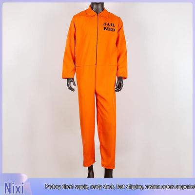 Cross-Border Orange Prisoner Costume for Men - Halloween Cosplay