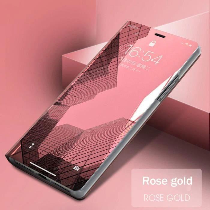 Coque de protection - Samsung - Galaxy A55 5G - Flip Cover - Effet Miroir - Antichoc Rose