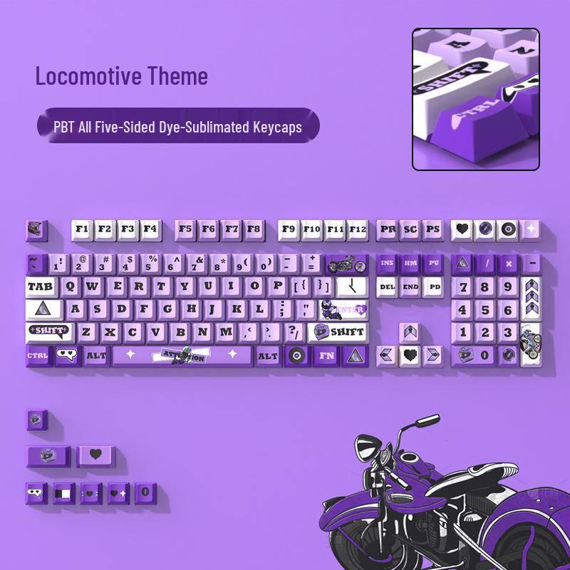 

Purple PBT Sublimation Keycap Set for Mechanical Keyboards - DIY Custom Full Set 38*16*3 cm