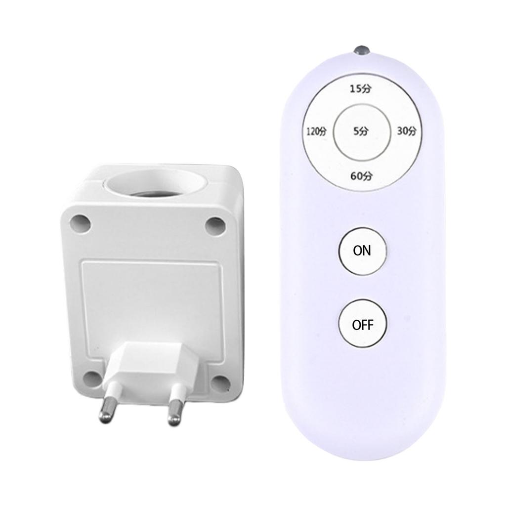 Simple Installation E27 Socket Base Timer Remote Control 5 Time Setting for Energy Efficient Home Lighting EU Plug