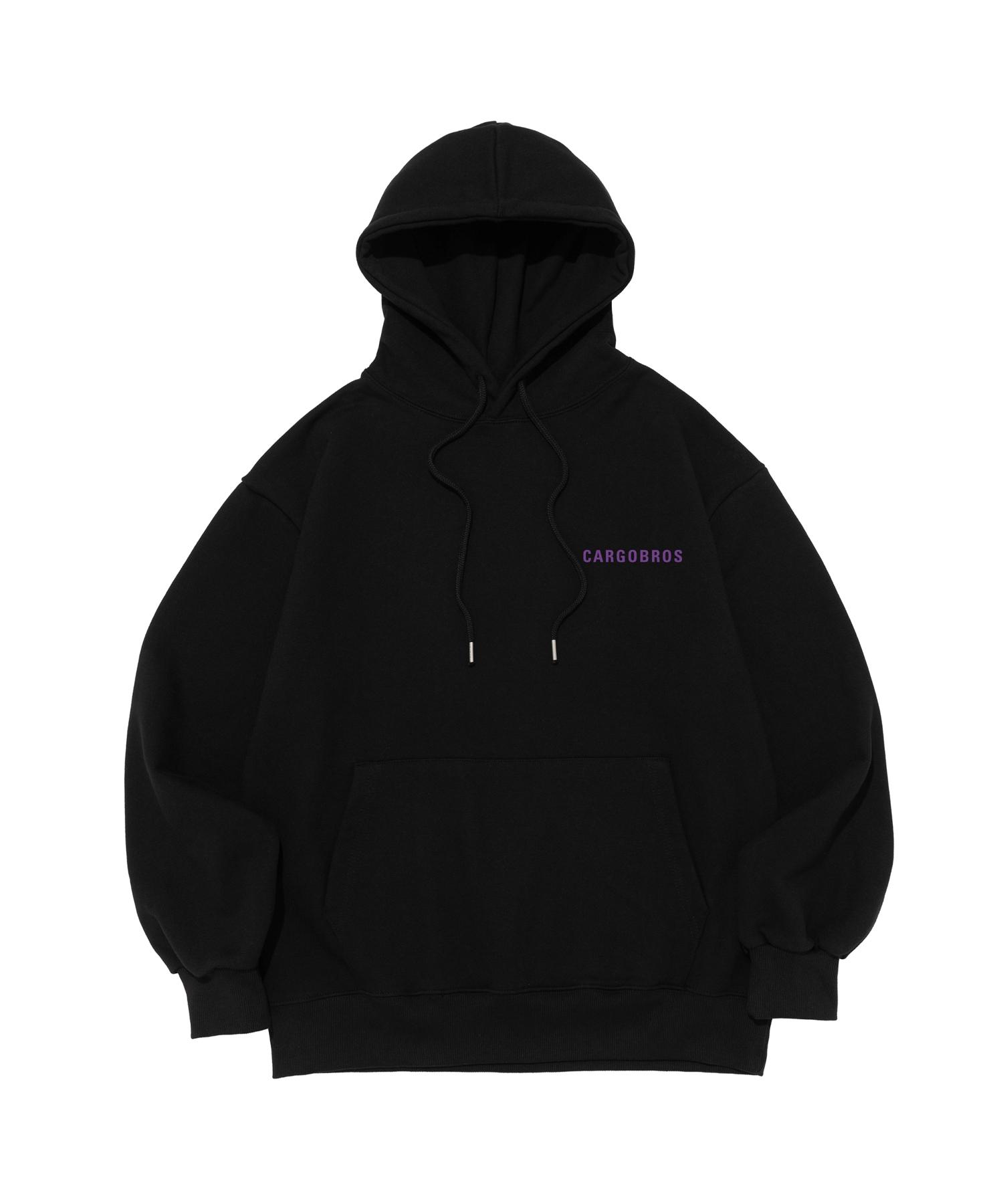 Cargo Bros Essential Logo Oversized Hoodie (Black/Purple) M