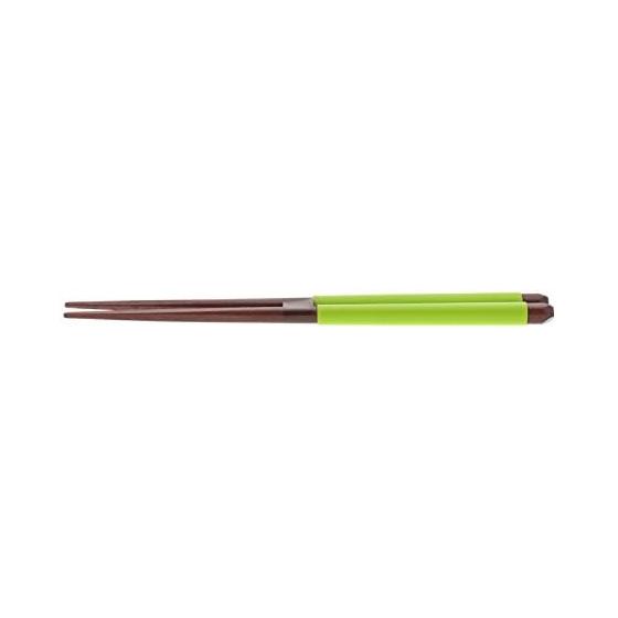 Green 18cm Wooden Chopsticks with Silicone and Lacquer Finish