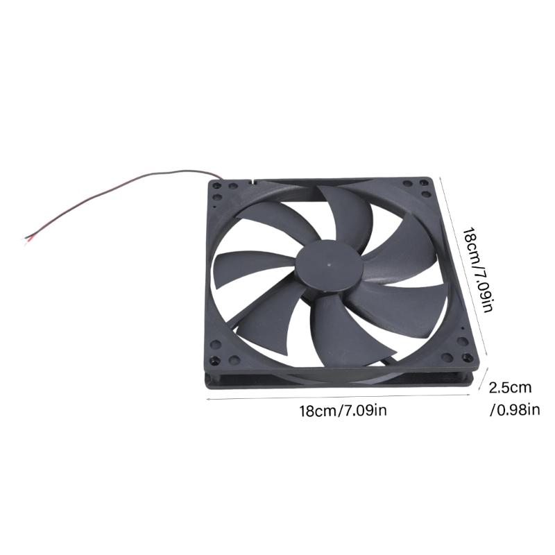 Quiet 18025 Cabinet Cooling Fan 12VDC 0.3A Efficient Heat Dissipation For Computer Rack Systems