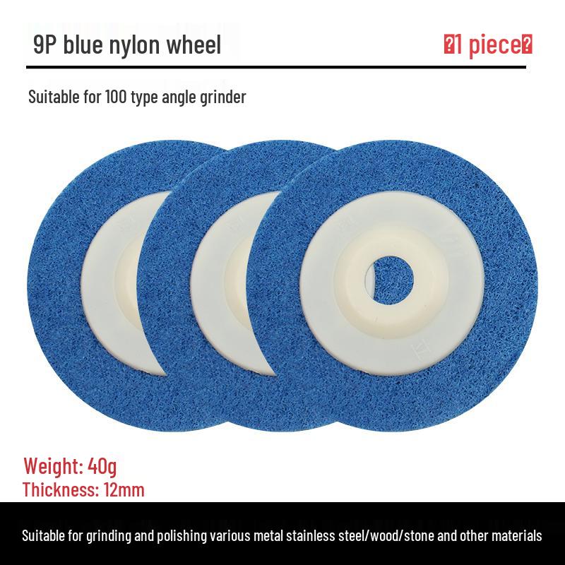 Nylon Fiber Polishing Wheel for Angle Grinder - Metal Grinding, Rust Removal, Stainless Steel and Wire Drawing Disc
