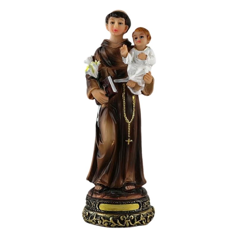 Sacred Mother Marys With Child Statue Resin Catholic Figurine Light Design For Christian Faithful Collectors Family