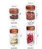 Acacia Wood Lid Glass Airtight Storage Jar for Honey or Bird's Nest