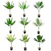 Large Faux Potted Green Plants: Monstera, Banana Leaf, Traveler's Palm for Home Display