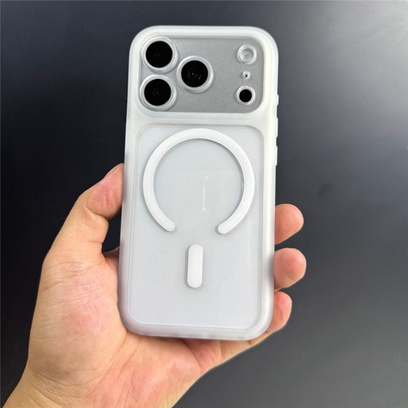 Custodia Magnetica Trasparente Colore Neon Originale Per Iphone 17air 16 16pro 15 14 pro Max Pulsante Fotocamera Tattile Per Magsafe Cover Rigida